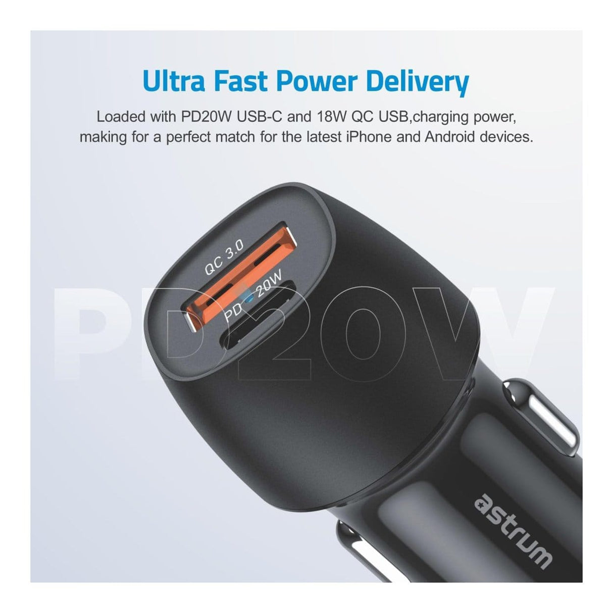 Astrum PRO GO U24 USB Car Charger Kit A93102ACS