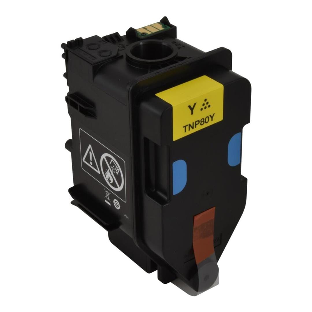 Konica Minolta TNP80Y Yellow Toner Cartridge 9000 Pages Original AAJW232 Single-pack