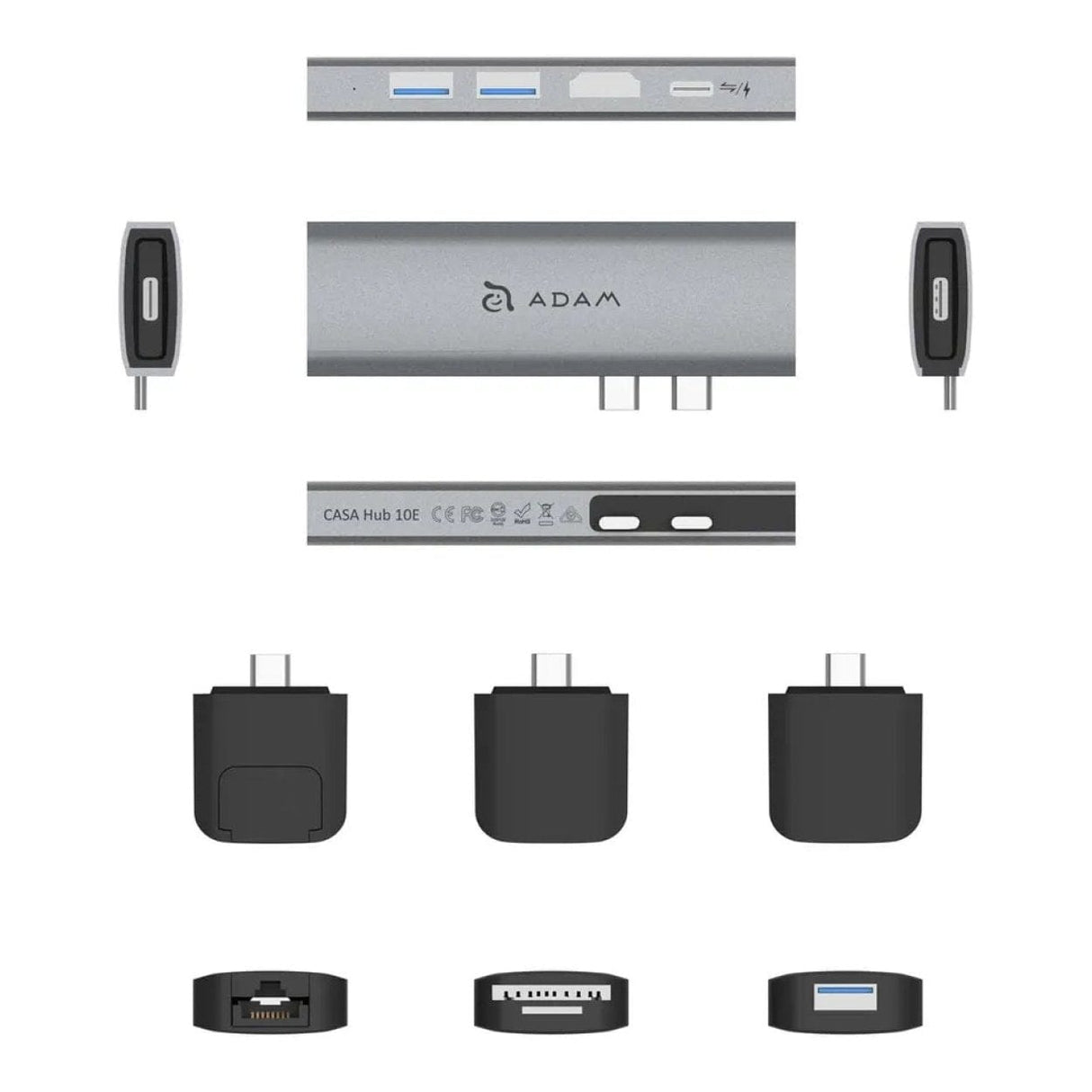 Adam Elements CASA 10-in-1 Type-C Hub Space Grey AAPADHUB10EGY