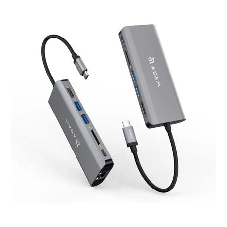 Adam Elements CASA A01 6-in-1 Type-C Ethernet Hub Grey AAPADHUBA01GY