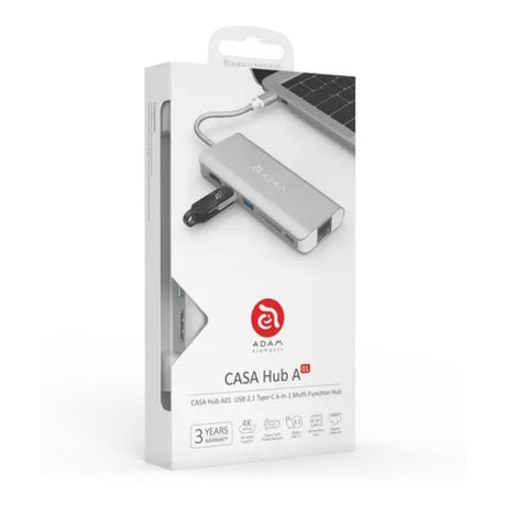 Adam Elements CASA A01 6-in-1 Type-C Ethernet Hub Grey AAPADHUBA01GY