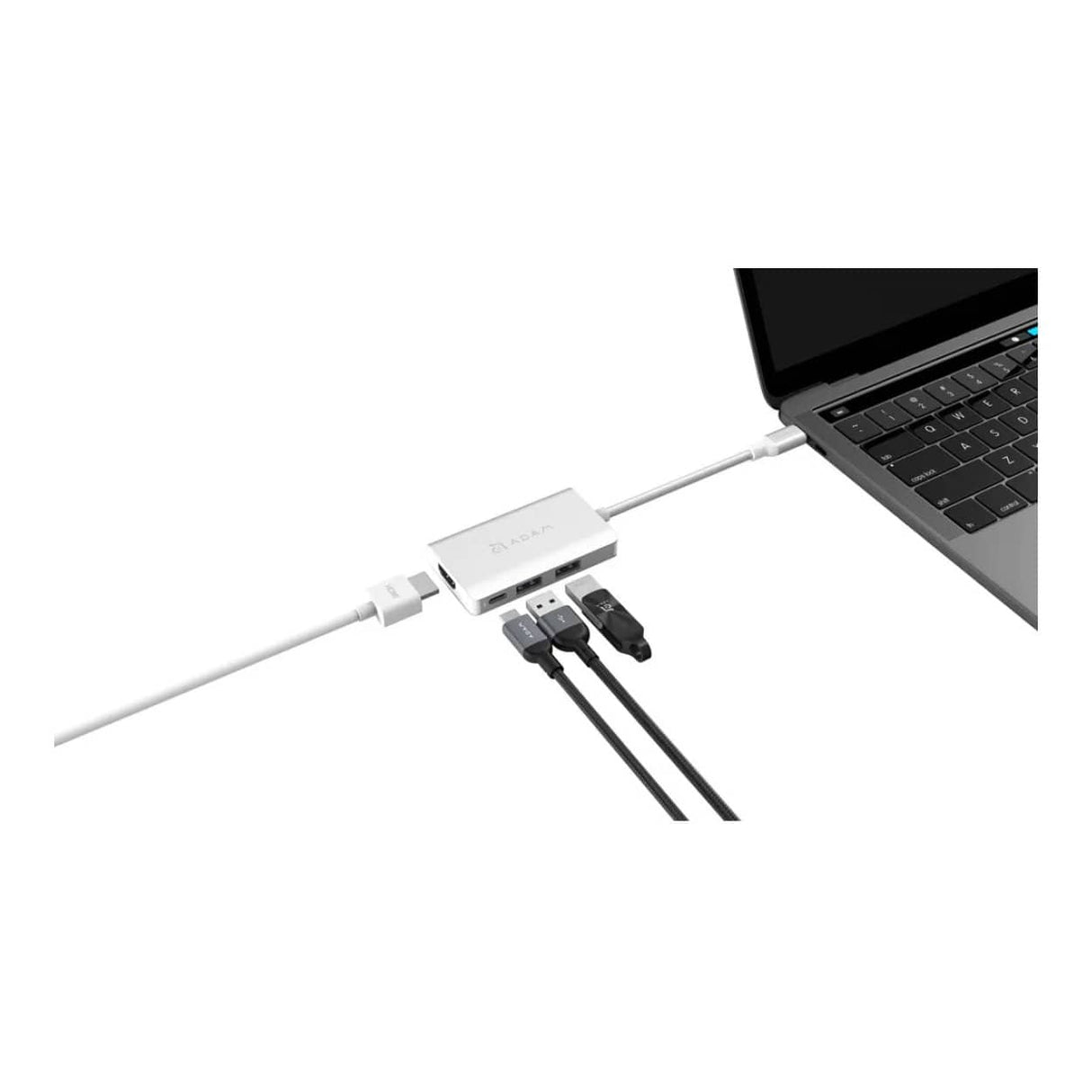Adam Elements CASA HUB A01M 4-port USB-C HUB - Silver AAPADHUBA01MSL