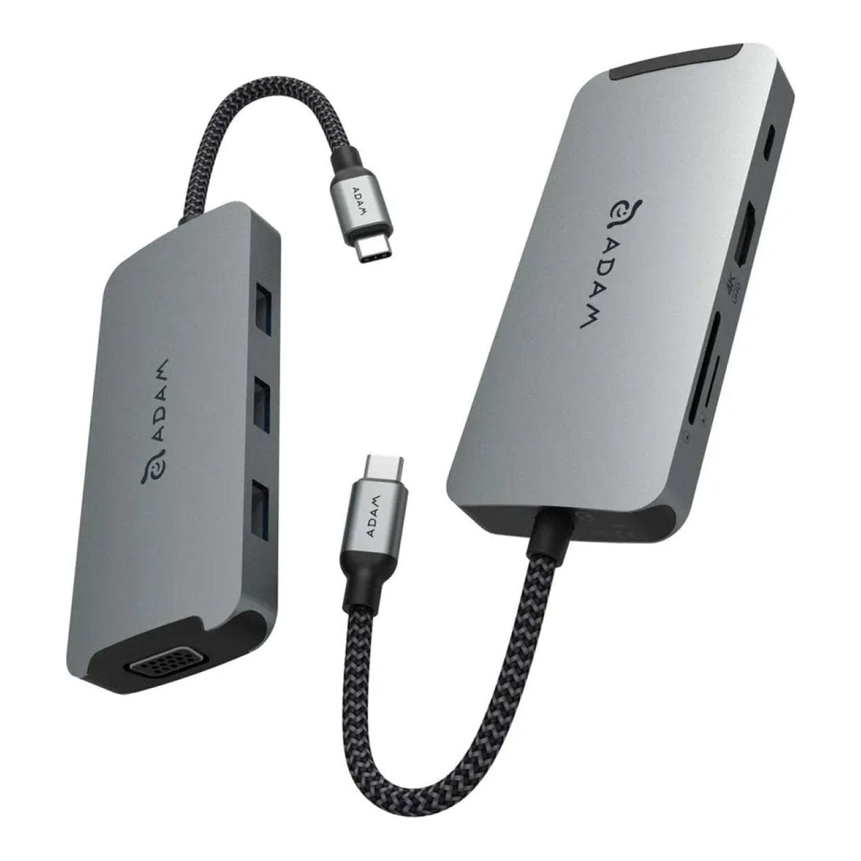 Adam Elements CASA A08 8-in-1 Type-C Hub Grey AAPADHUBA08GY