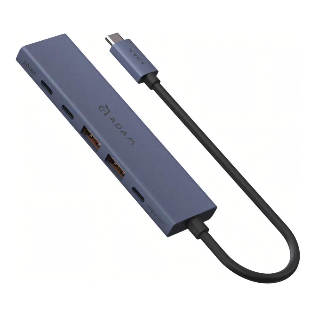 Adam Elements DE06 6-in-1 USB-C Multifunction Hub - Blue AAPADHUBDE06BL