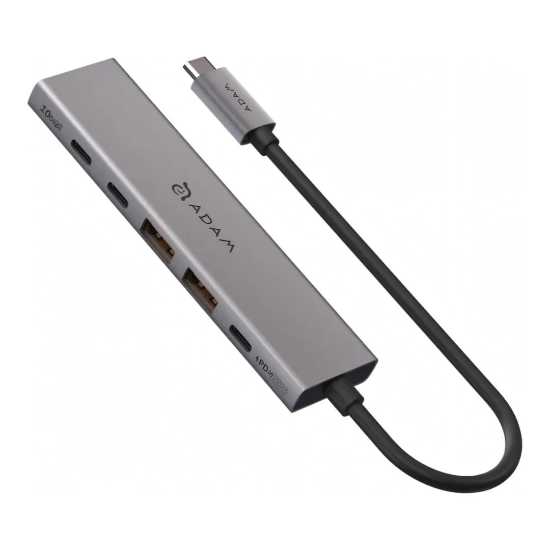 Adam Elements DE06 6-in-1 USB-C Multifunction Hub - Grey AAPADHUBDE06GY