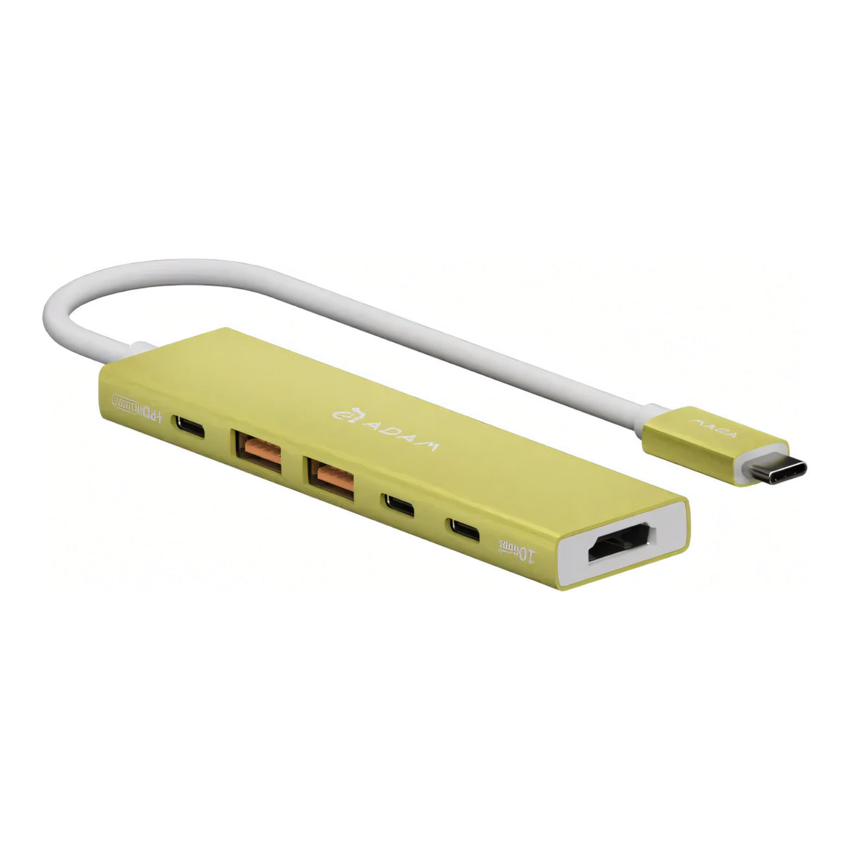Adam Elements DE06 6-in-1 USB-C Multifunction Hub - Yellow AAPADHUBDE06YL