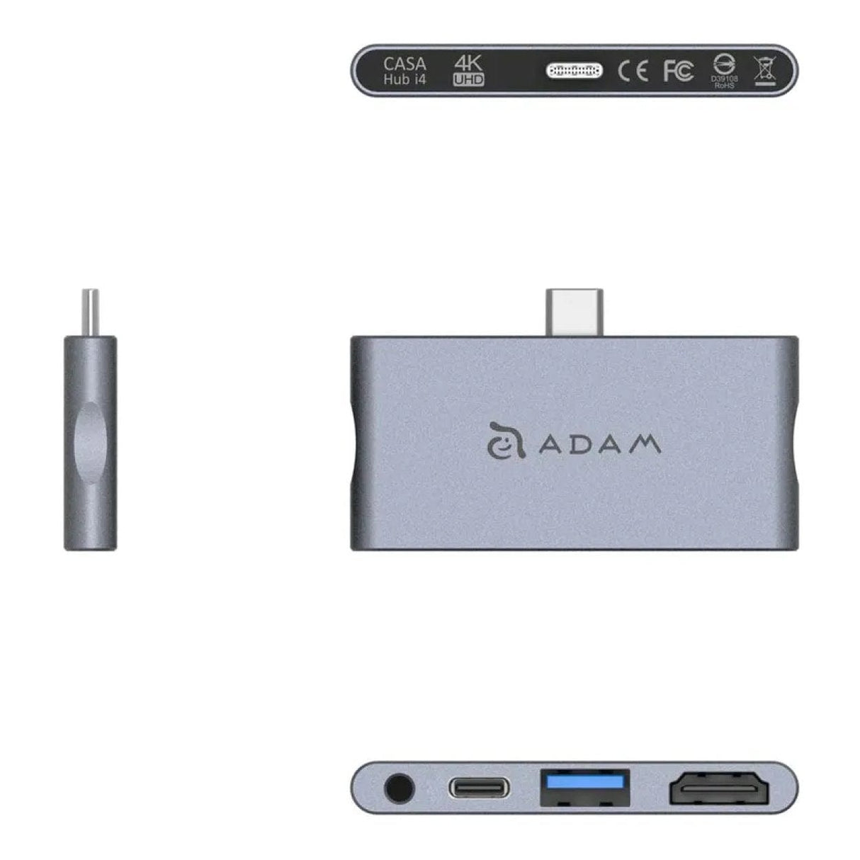 Adam Elements CASA i4 4-in-1 Type-C for Apple iPad Pro Grey AAPADHUBI4GY