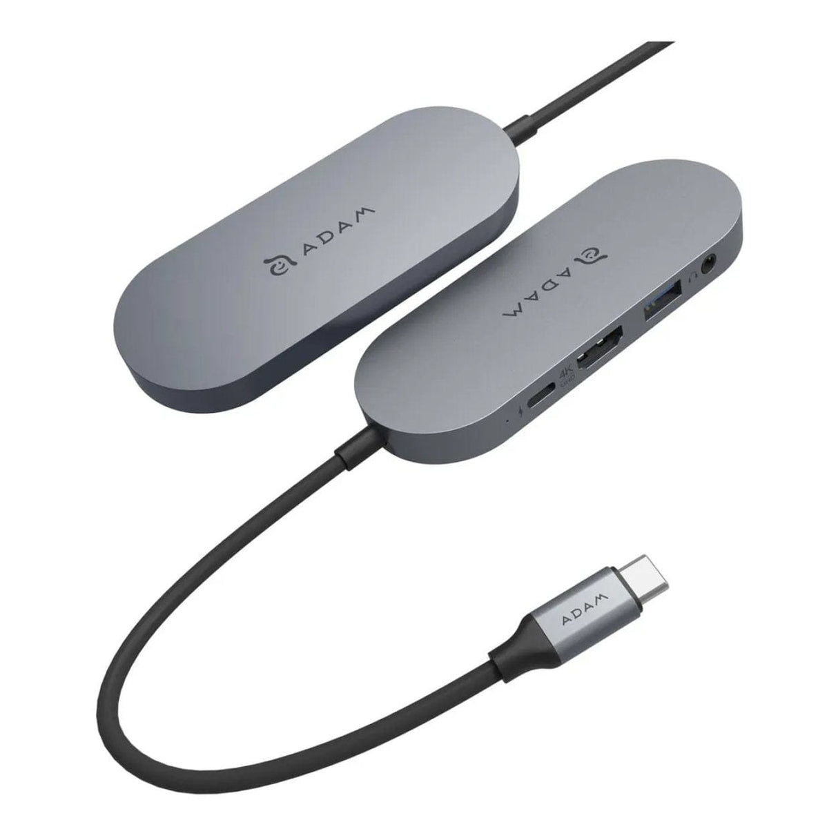 Adam Elements CASA HUB S 5-in-1 Type-C Hub with 480GB SSD - Grey AAPADHUBS480GY