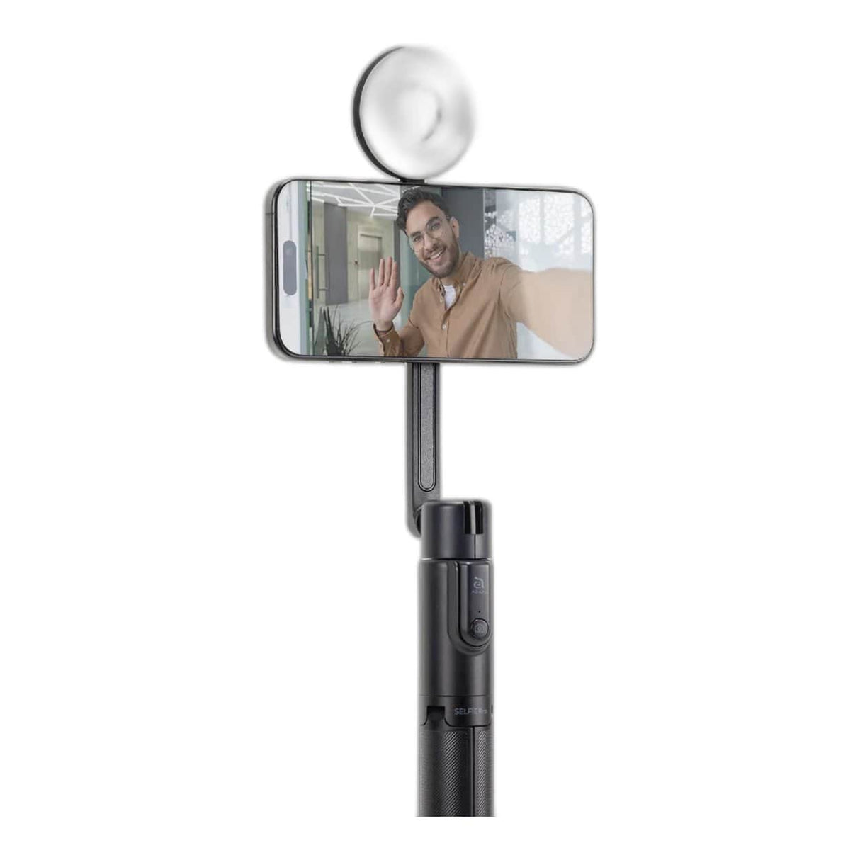 Adam Elements SELFIE Pro Wireless Bluetooth Tripod Selfie Stick & LED Light - Black ABTADSELFPRBK
