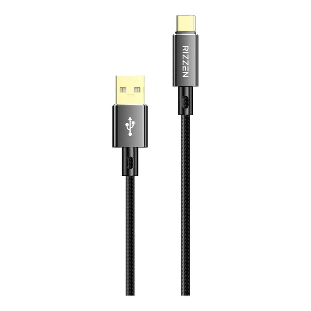 Rizzen Type-A to Type-C 60W Fast Charging Braided Cable 1.5m AC07-1500
