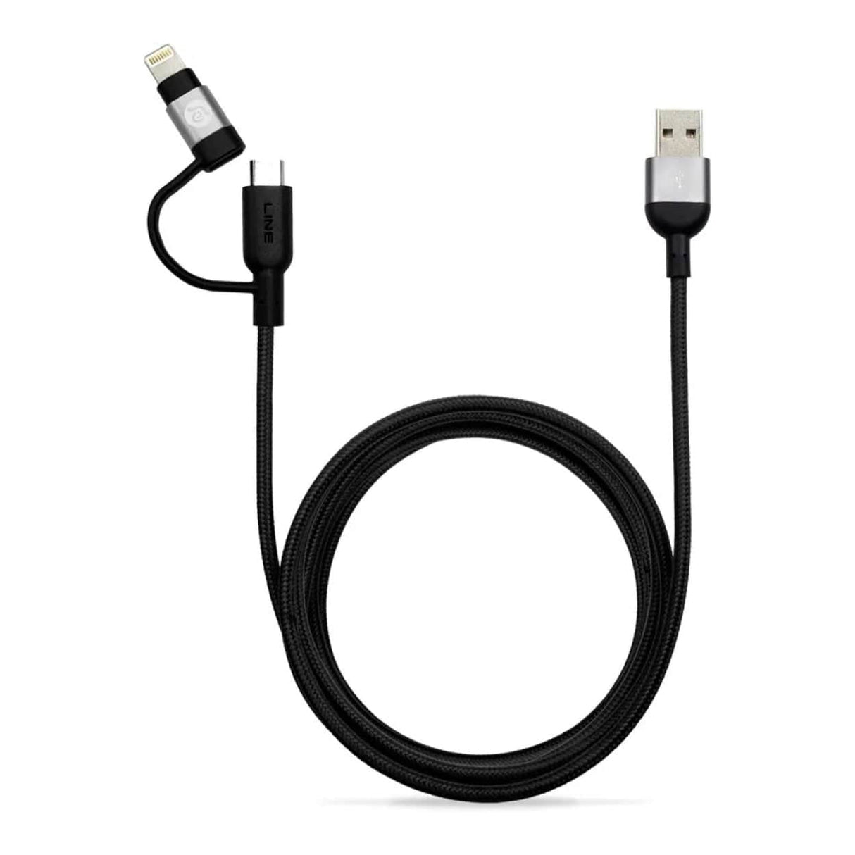 Adam Elements PeAk II Duo 2-in-1 USB to Lightning Cable 1.2m Grey ACBAD120DMBRPGY