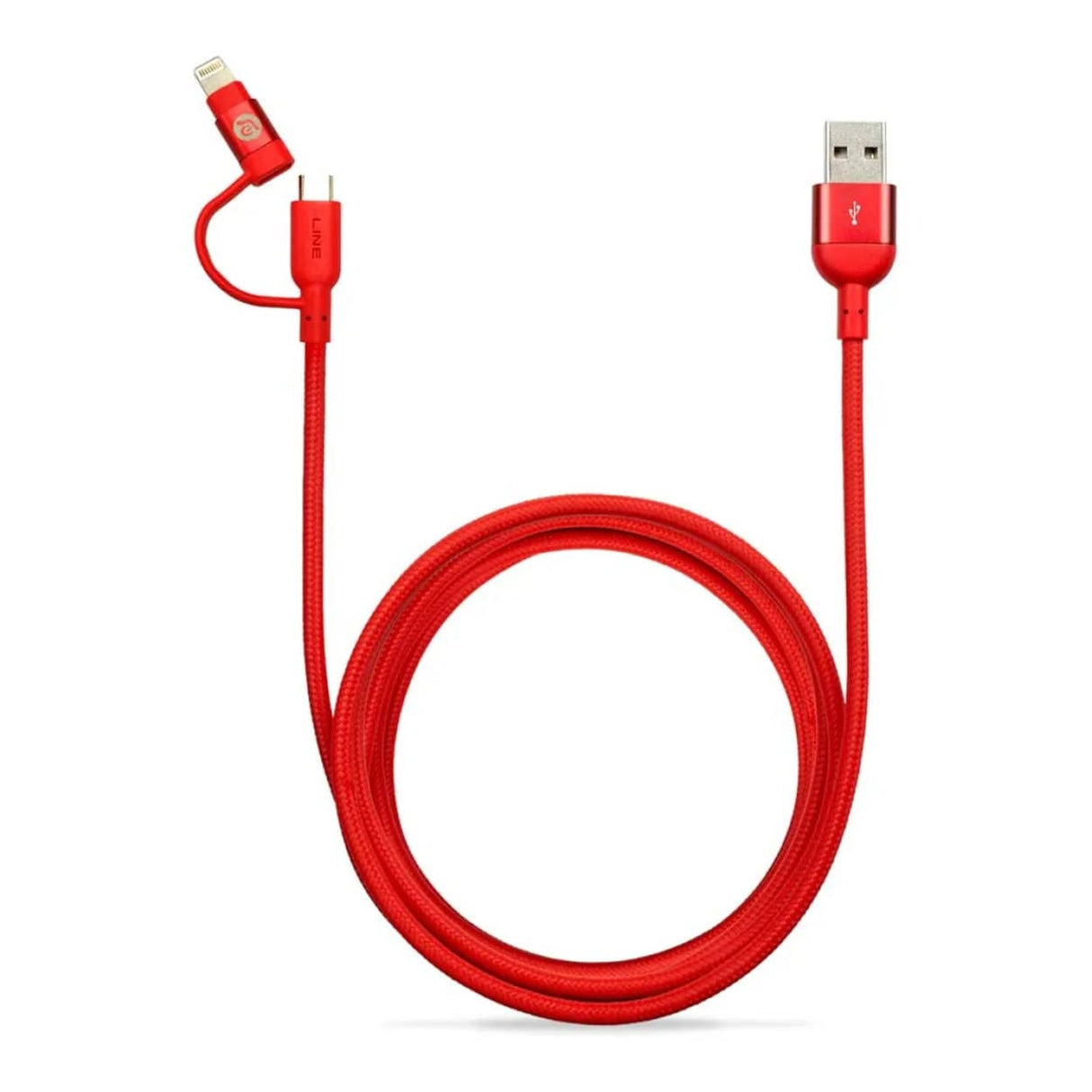 Adam Elements PeAk II Duo 2-in-1 USB to Lightning Cable 1.2m Red ACBAD120DMBRPRD