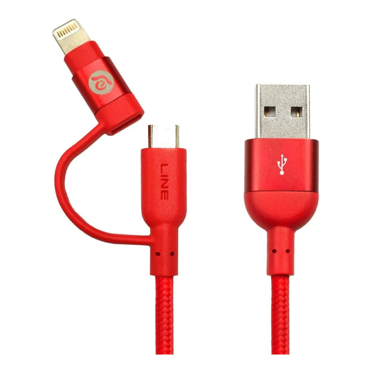 Adam Elements PeAk Duo II 2-in-1 USB to Lightning Cable 20cm Red ACBAD20DMBRPRD