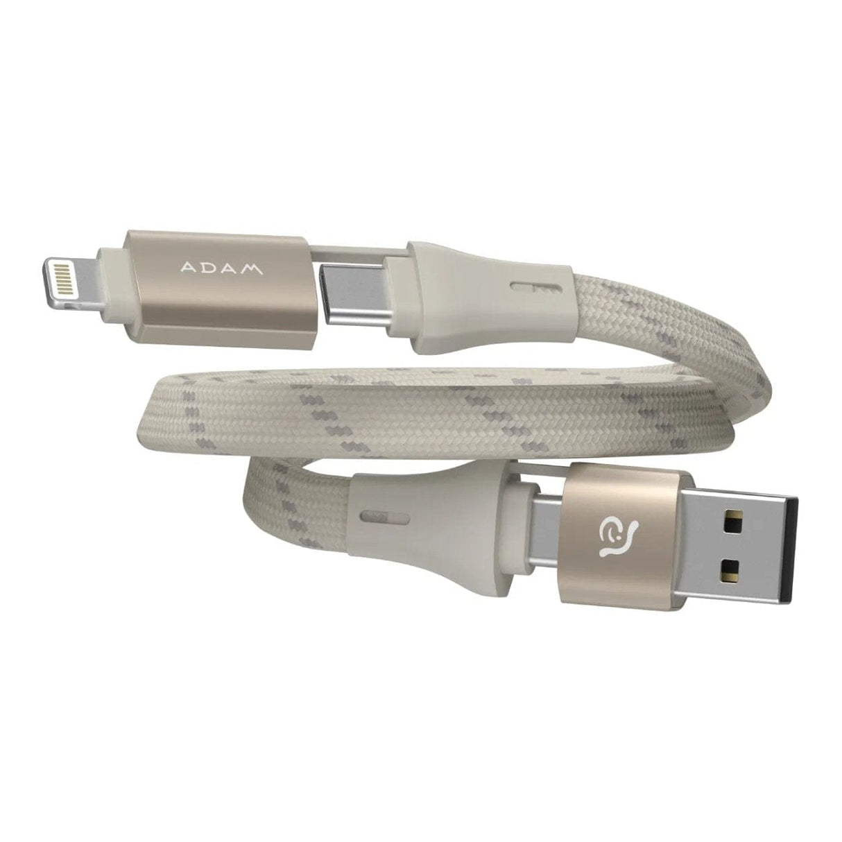 Adam Elements PeAk MF401 4-in-1 60W Charging Cable 1m - Titanium ACBADMF401TM