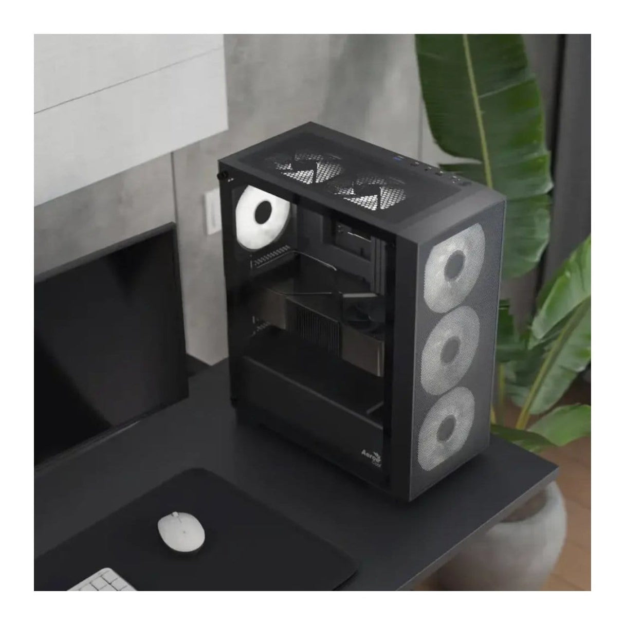 Aerocool B509A Flow ARGB ATX Mid Tower Gaming PC Case Black ACCM-BD02063.11