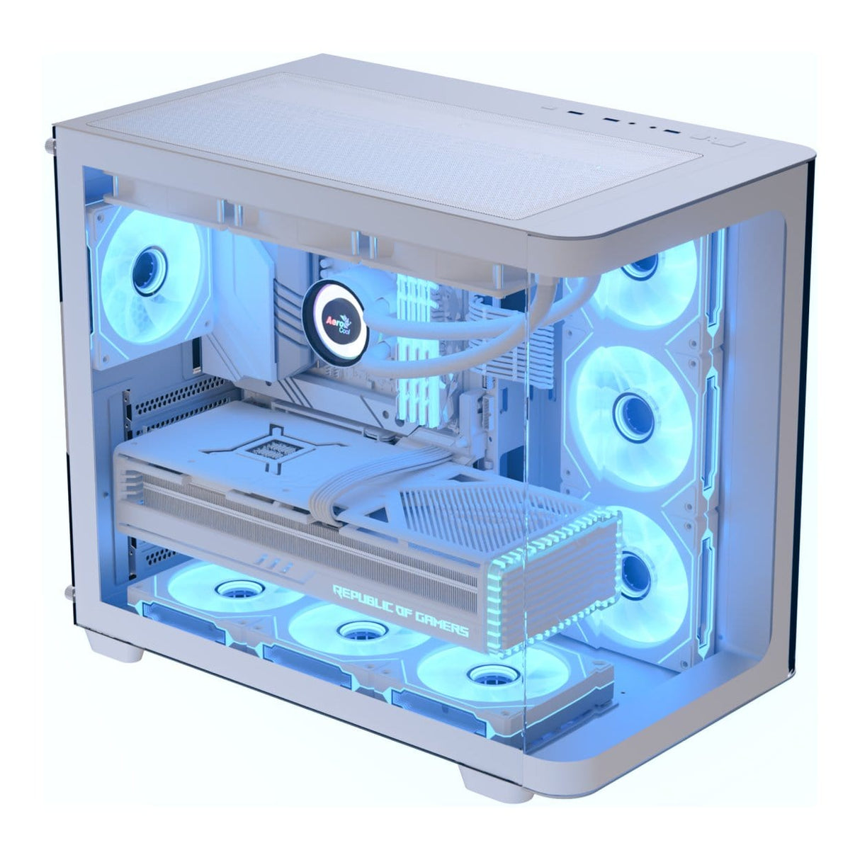 Aerocool P500C ATX Mid-Tower Compact PC Case White ACCM-PN01043.21
