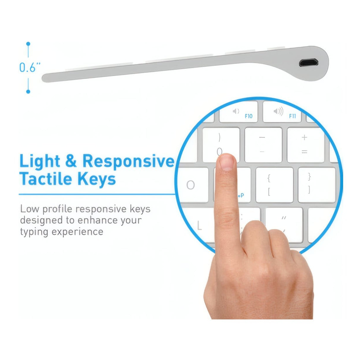Macally Ultra Slim Bluetooth Keyboard Aluminium ACEBTKEYA
