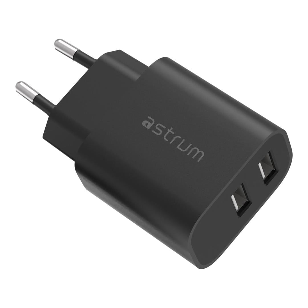 Astrum WATZ12D 12W 2xUSB-A Wall Charger ACHW12DBE