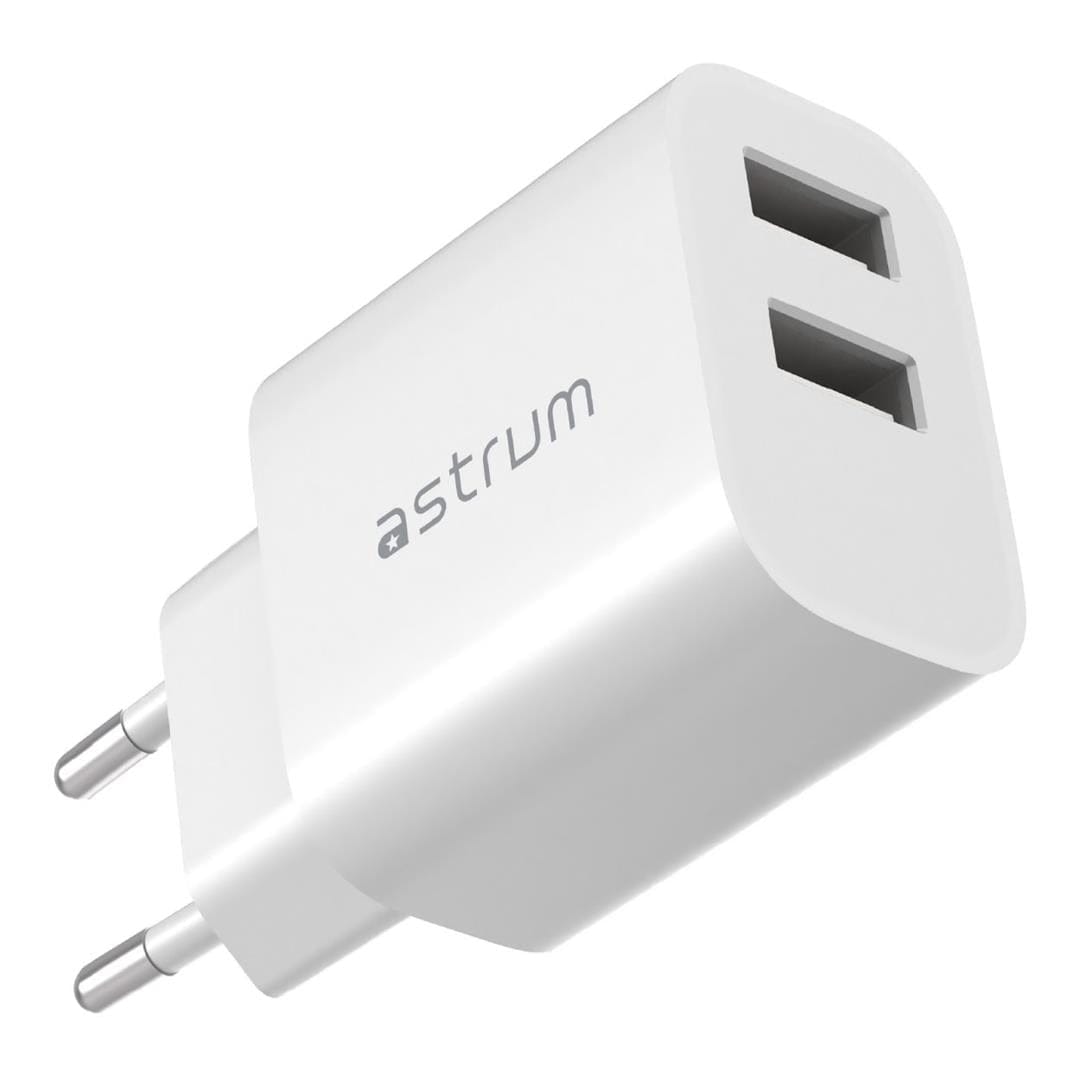 Astrum 1W WATZ12D Multi USB-A Wall Charger White ACHW12DWE