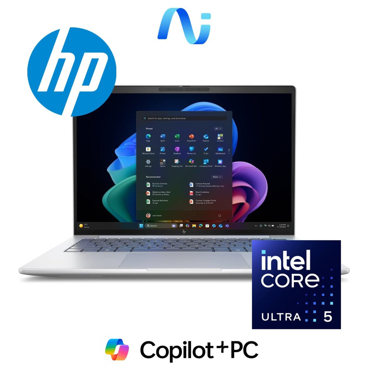 HP EliteBook 8 G1i 14-inch WUXGA Next Gen AI Laptop - Intel Core Ultra 5 226V 512GB SSD 16GB RAM Win 11 Pro