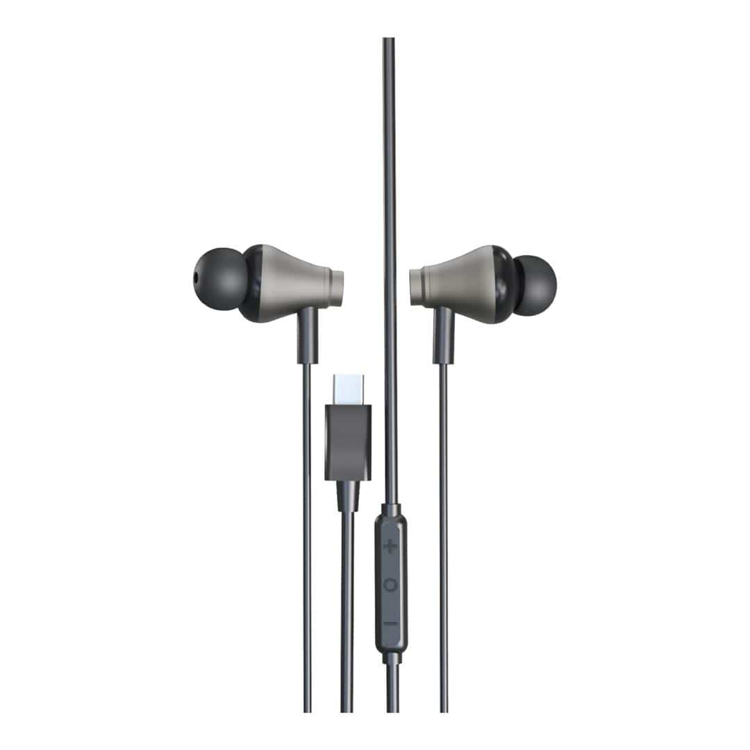 Astrum 1.2m WIREZ10C USB-C Wired Earphones Black AEBWIRE10CB