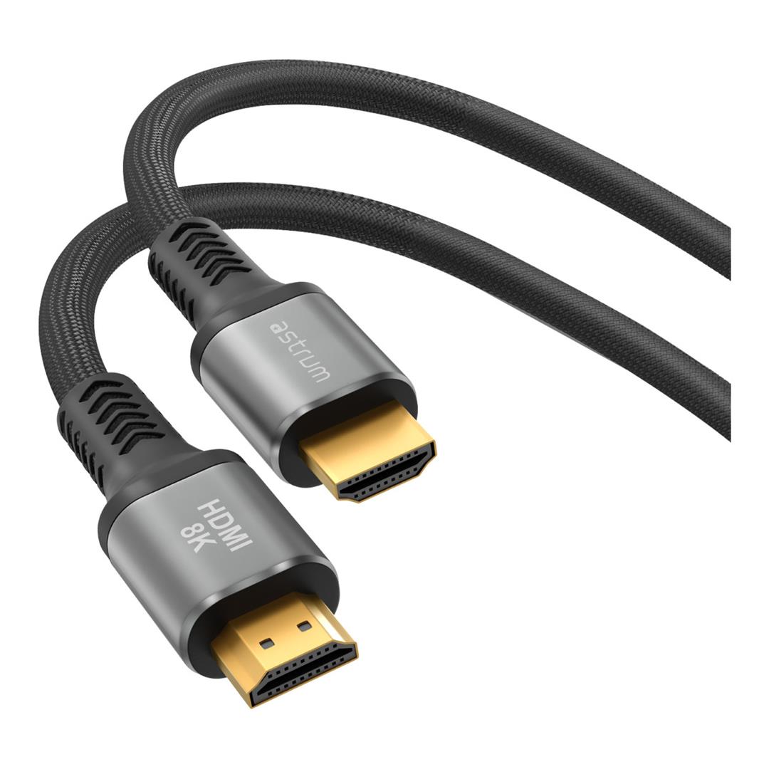 Astrum HD21B HDMI 2.1 Braided Cable 8K 60Hz 48Gbps 1.5m Black AHD21B02B
