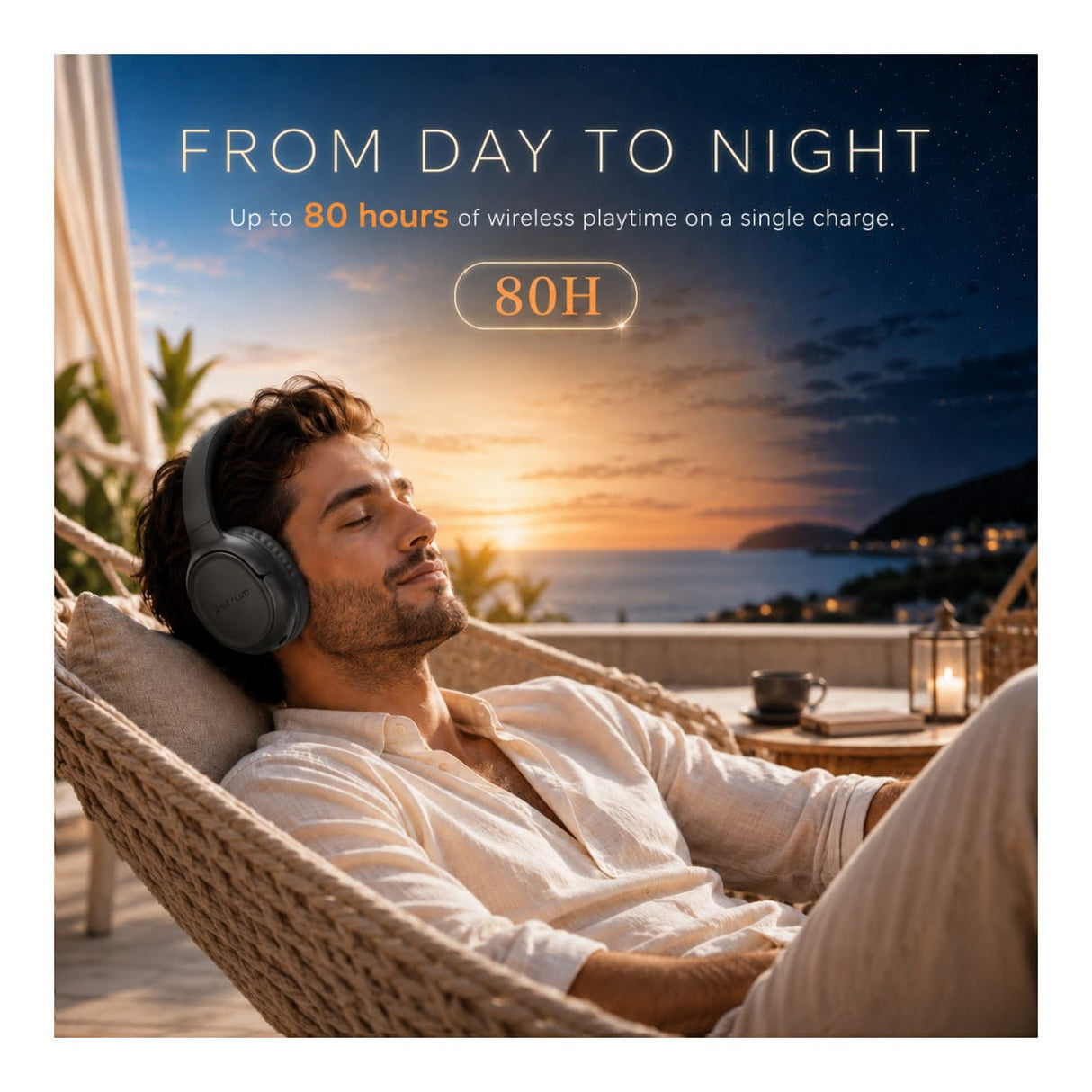 Astrum Ease Go ENC Wireless Headphone AHDEGOB