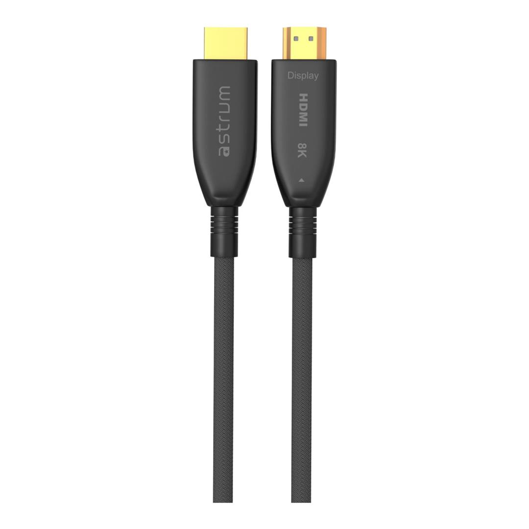Astrum HFO21 HDMI 2.1 Fibre Optic Cable 8K 60Hz 48Gbps 20m Black AHFO2120B