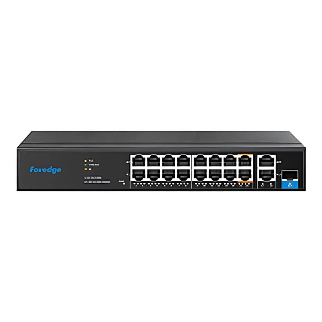 Foredge AI8016M 16-Port 100M AI PoE Unmanged Switch