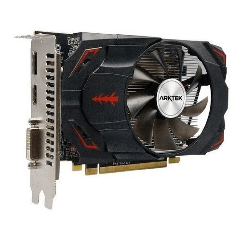 Arktek AMD Radeon R7 350 4GB GDDR5 Single Fan Graphics Card AKR350D5S4GH1