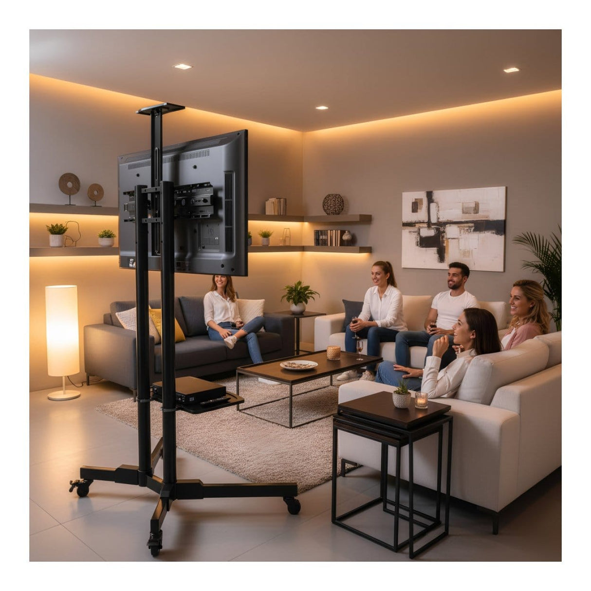 Parrot 32 to 65-inch Mobile TV Stand AL0317