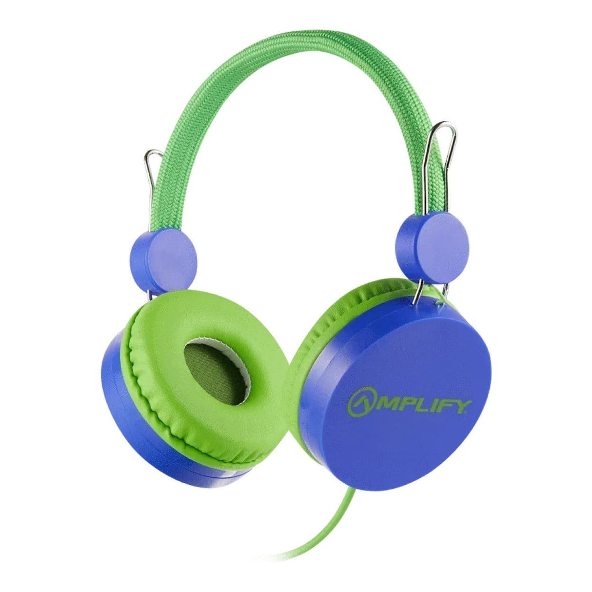 Amplify Kids Adventure Auxiliary Headphone Blue and Green AM-10903-BL