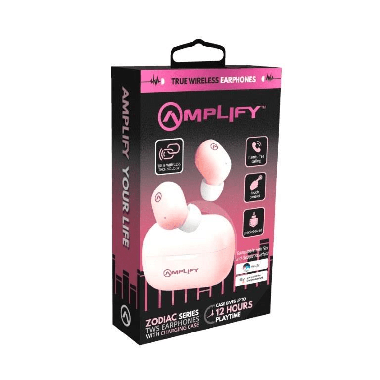 Amplify Zodiac Series TWS Earphones with Charging Case Pink AM-1124-PK