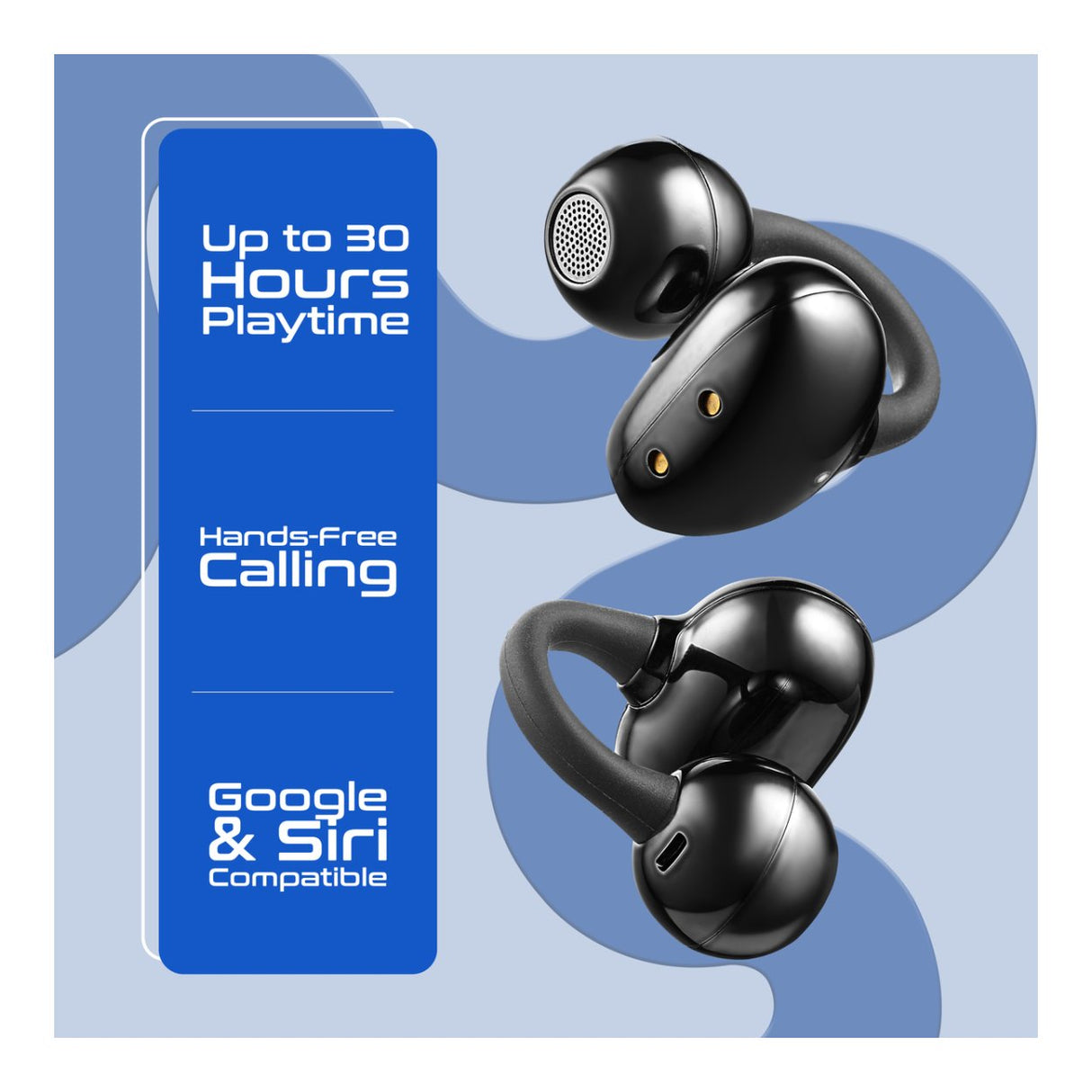 Amplify Tempo Series OWS Clip Earphone Black AM-1154-BK