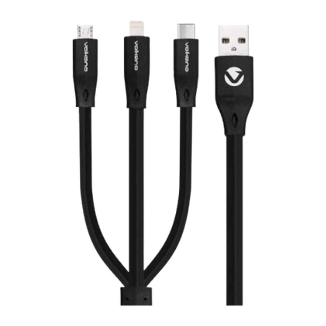 Amplify On-The-Move 3-in-1 18W Braided Charging Cable AM-PDQ105-BK
