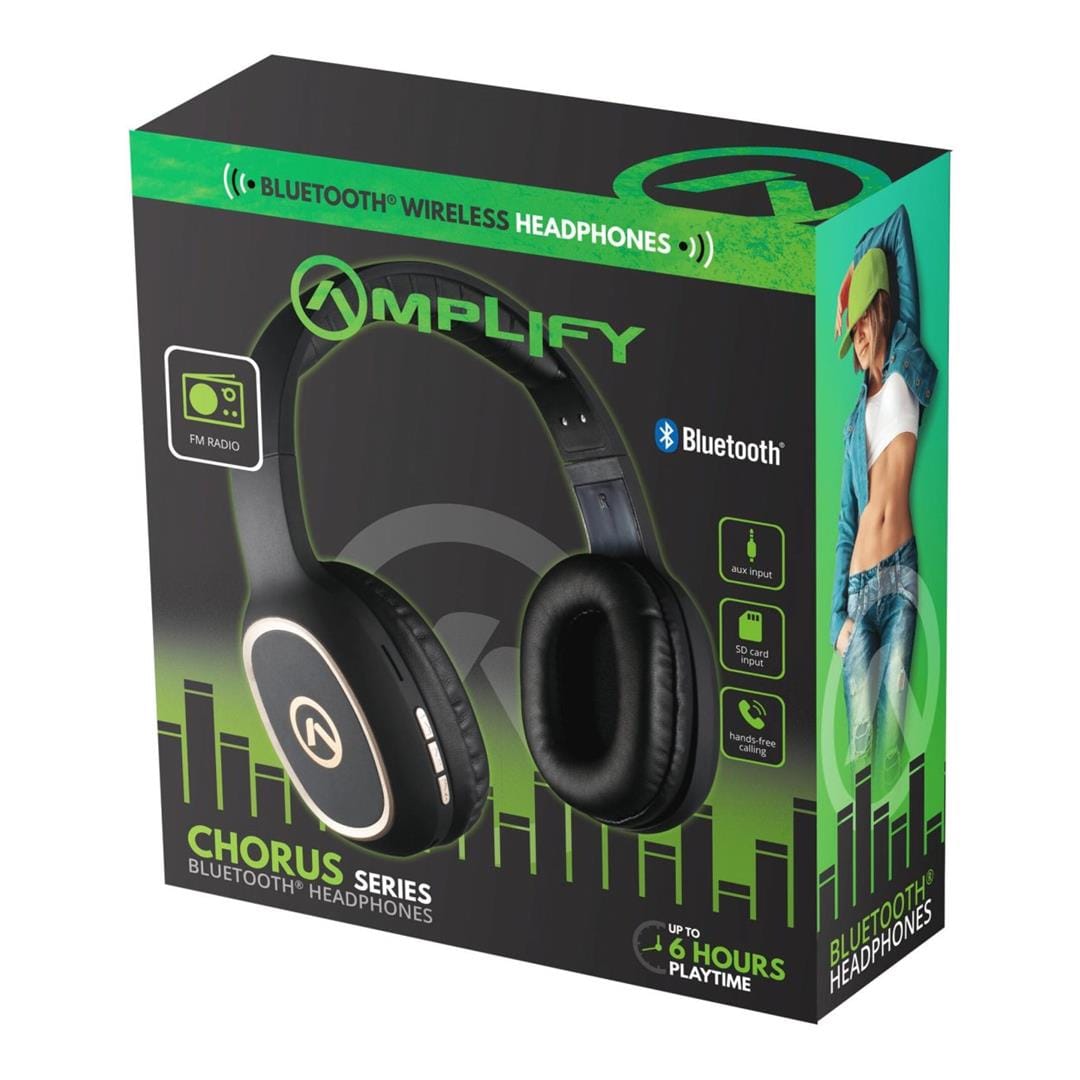 Amplify Chorus 3 Bluetooth Wireless Headphones Black AMP-2008-BK(V3)