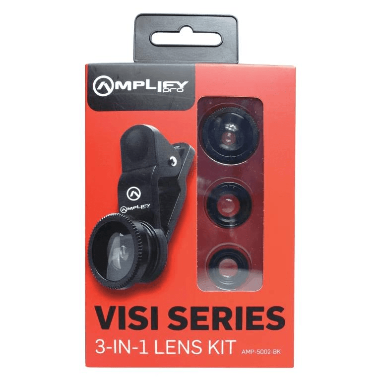 Amplify Pro Visi Series 3-in-1 Lens Kit for Cellphone AMP-5002-BK