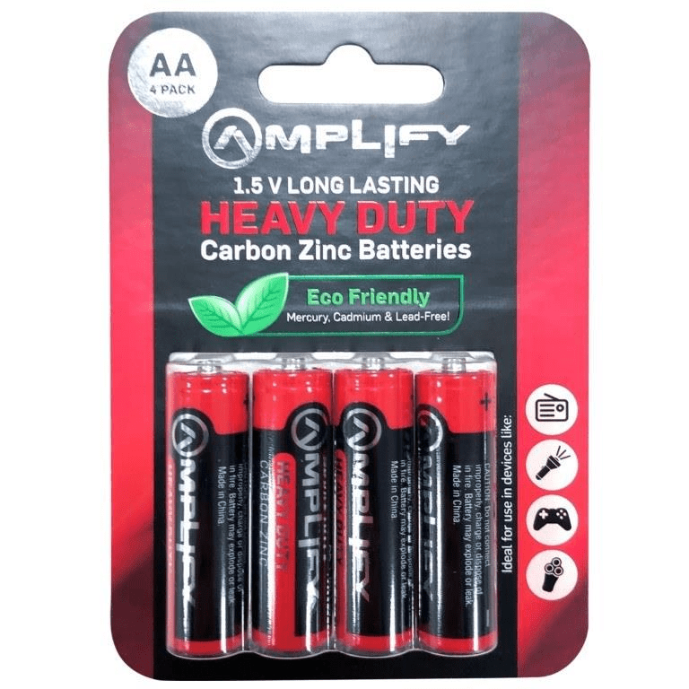 Amplify Heavy Duty AA Carbon Zinc Batteries 4-pack AMP-8009-RD