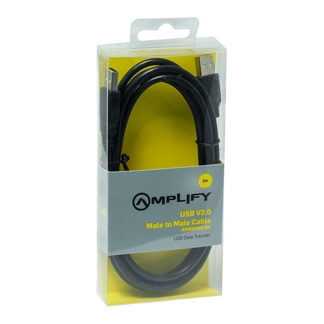 Amplify USB 2.0 Type-A Male to Male Cable 2m AMP6008/BK