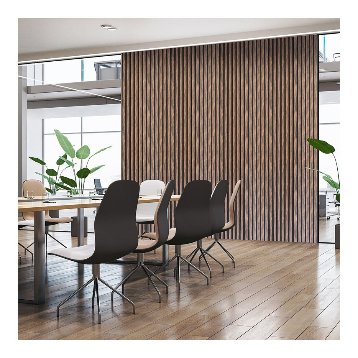 Parrot 600x2400mm Natural Walnut Slatted Wall Panel AP0624NW