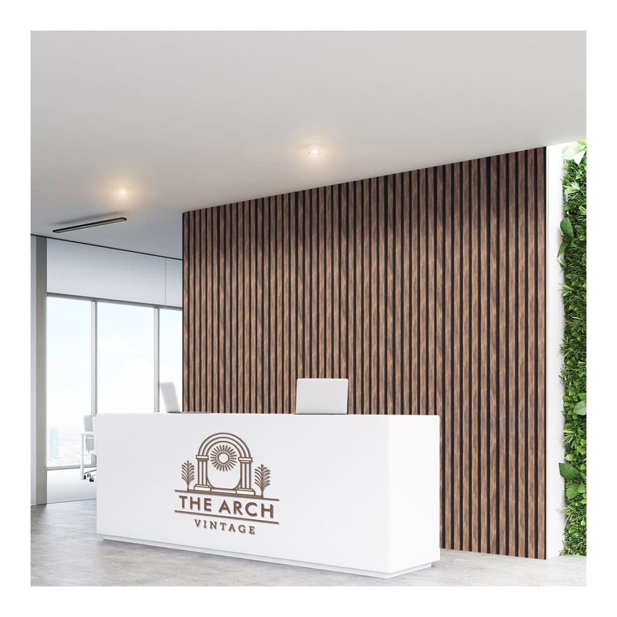 Parrot 600x2400mm Natural Walnut Slatted Wall Panel AP0624NW