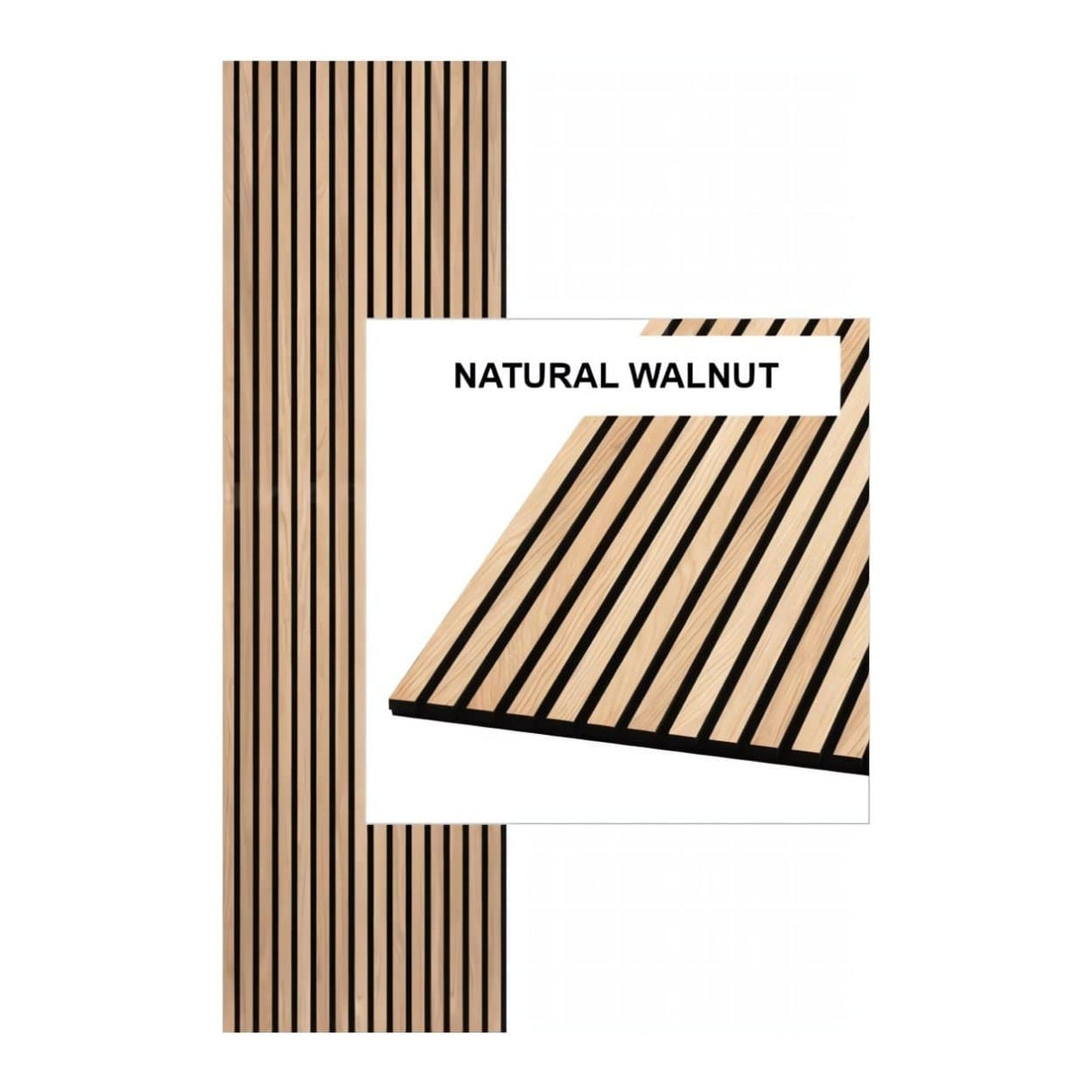 Parrot 600x2400mm Natural Walnut Slatted Wall Panel AP0624NW