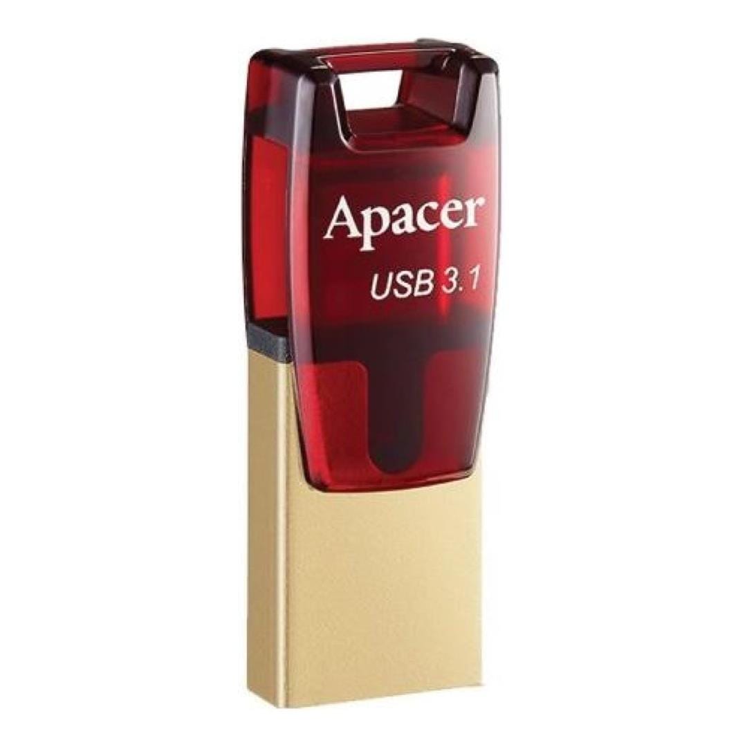 Apacer AH180 64GB USB Flash Drive Red AP64GAH180R-1