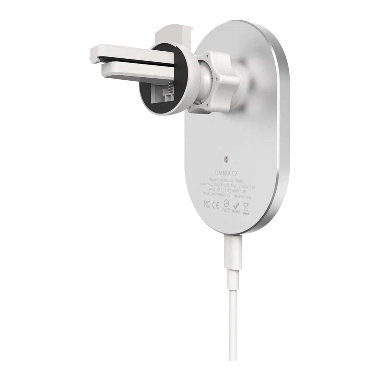 Adam Elements OMNIA C2 MagSafe Magnetic Wireless Car Charger for iPhone White APAADC2WH