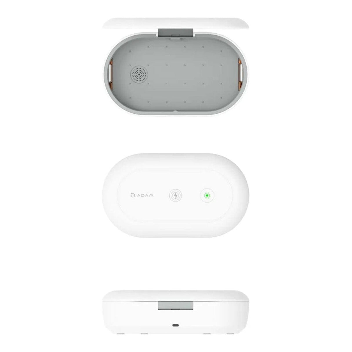 Adam Elements OMNIA UVC+ UV Ozone Sterilizer Box with Fast Wireless Charger White