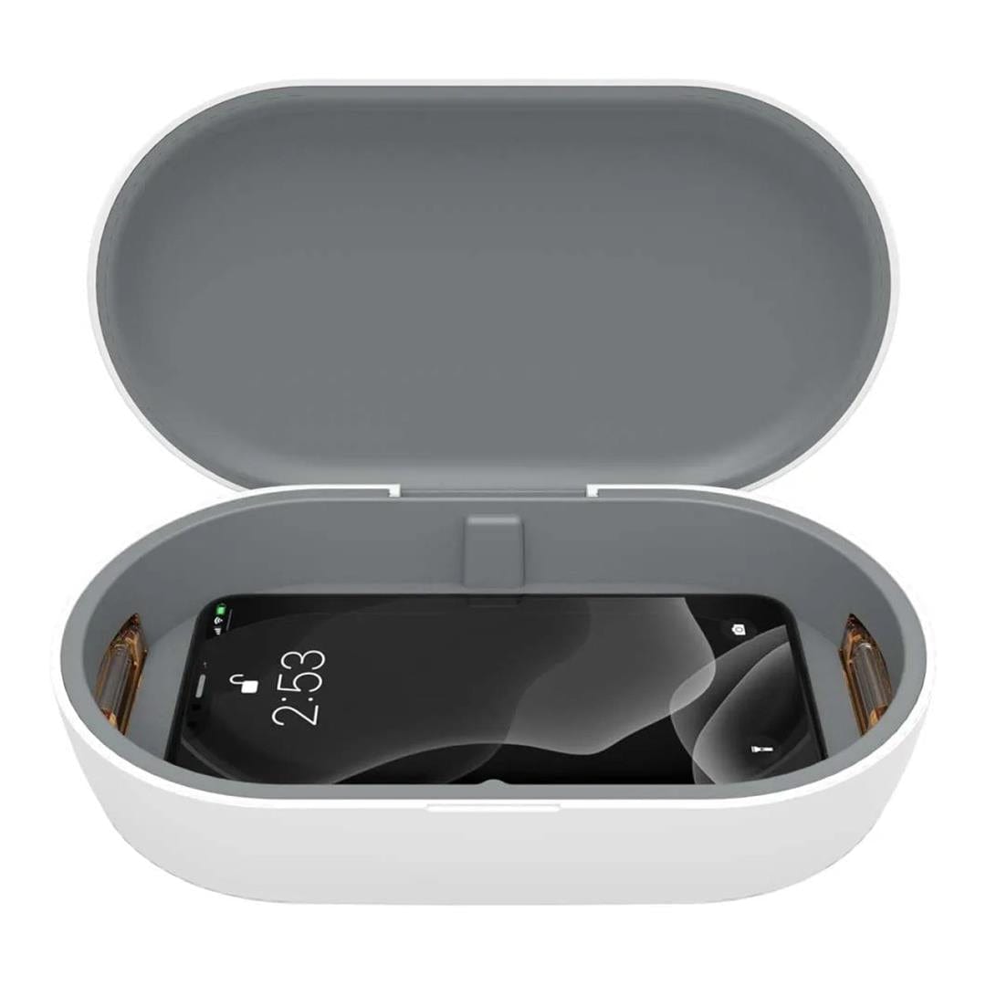 Adam Elements OMNIA UVC+ UV Ozone Sterilizer Box with Fast Wireless Charger White