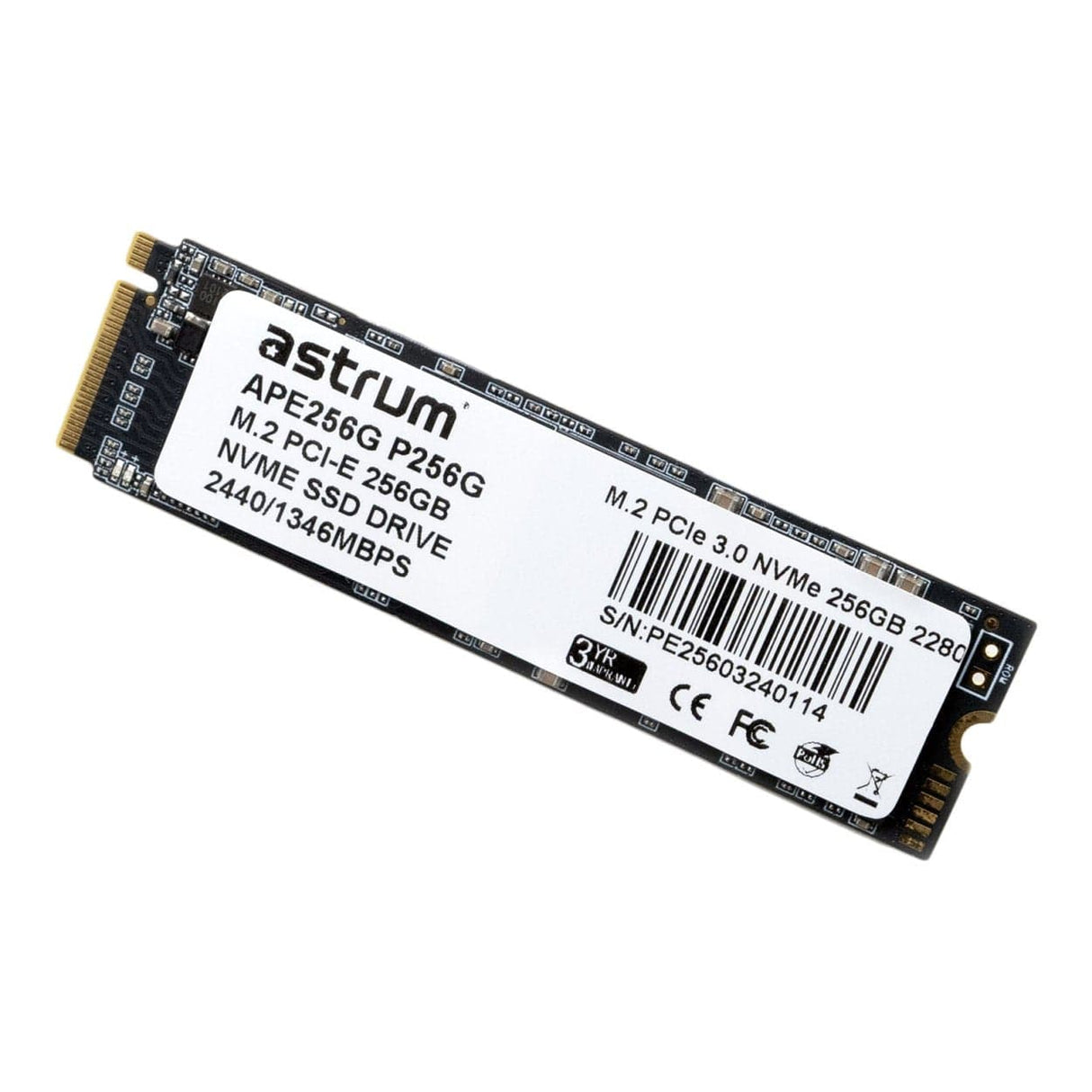 Astrum P256G M.2 256GB PCIe 3.0 NVMe Internal SSD APE256G