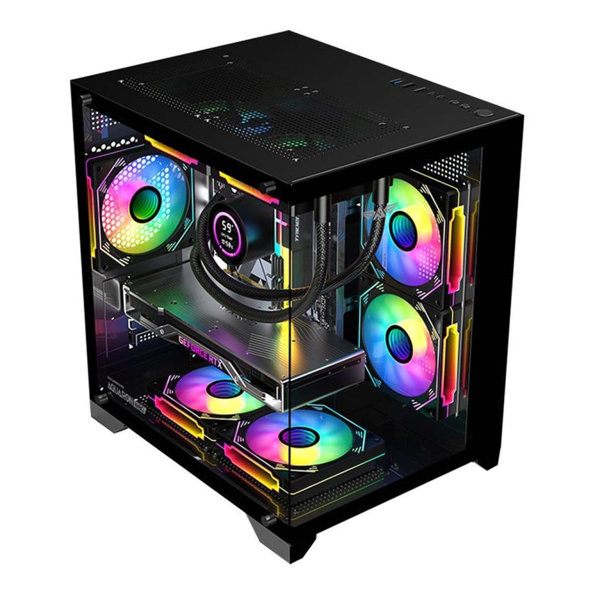 Armaggeddon Aquaron WiBO Micro-ATX Gaming Case Black AQUARONWIBOBLK