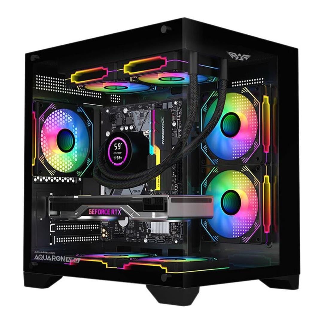 Armaggeddon Aquaron WiBO Micro-ATX Gaming Case Black AQUARONWIBOBLK
