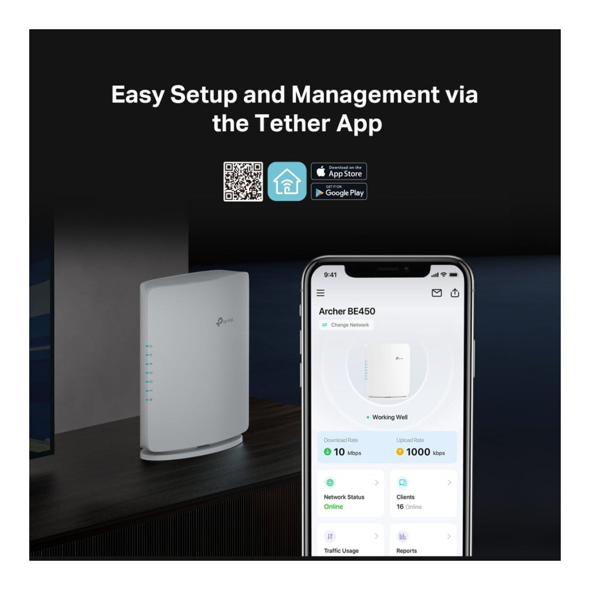 TP-Link Archer BE450 BE7200 Dual-band Wi-Fi 7 Router